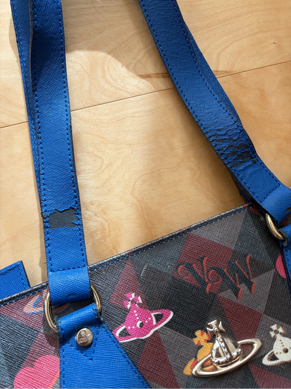 Vivienne Westwood Multicolor Orb Print Tote - Picture 2 of 7